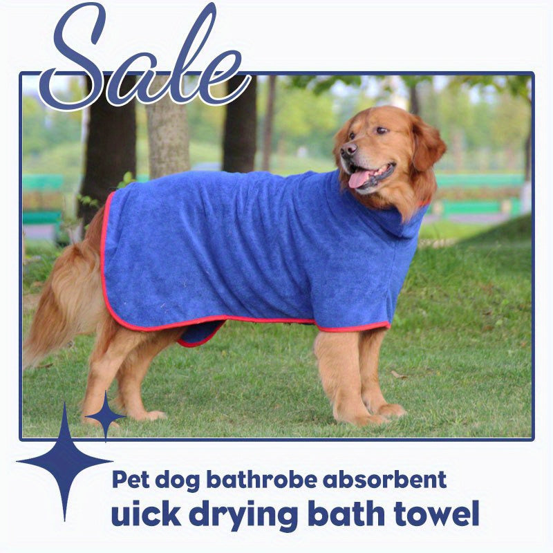 Super Absorbent Dog Bathrobe Towel - Quick-Drying for All Breeds