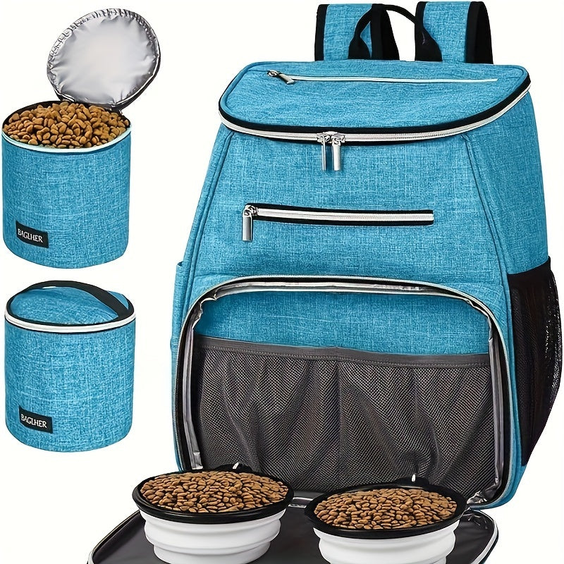Dog Travel Backpack - Airline Approved with Bowls & Food Baskets