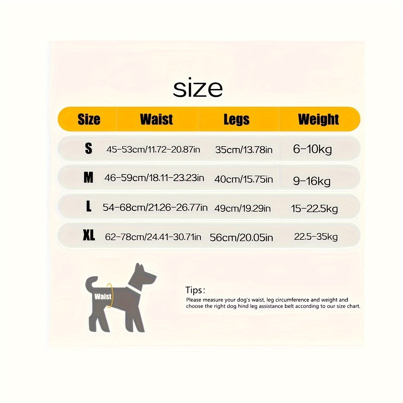 Dog Hind Leg Support Harness - Recovery Aid for Injured & Elderly Dogs