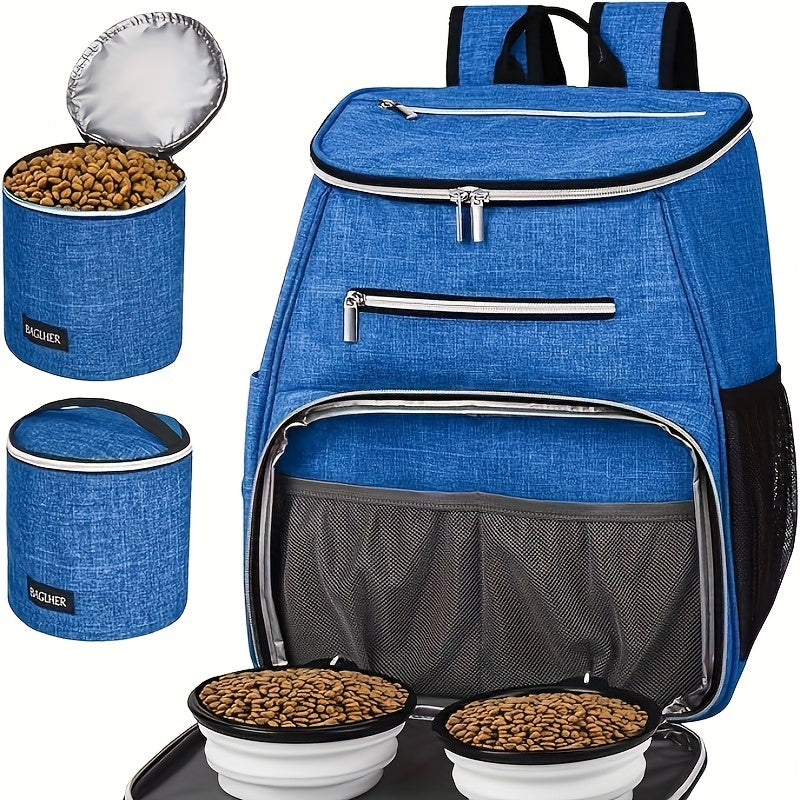 Dog Travel Backpack - Airline Approved with Bowls & Food Baskets
