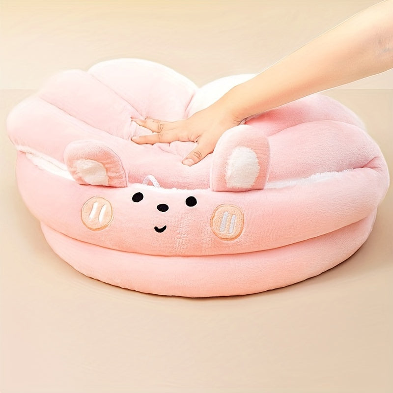 Cozy Cat Cave Bed - Semi-Enclosed Pet Nest