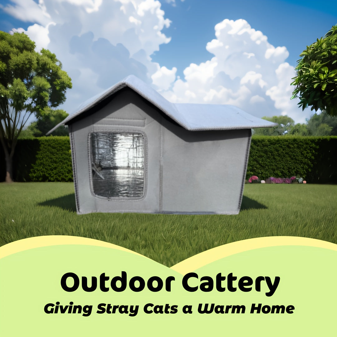 Waterproof Outdoor Cat Bed - Weather-Resistant Pet Shelter