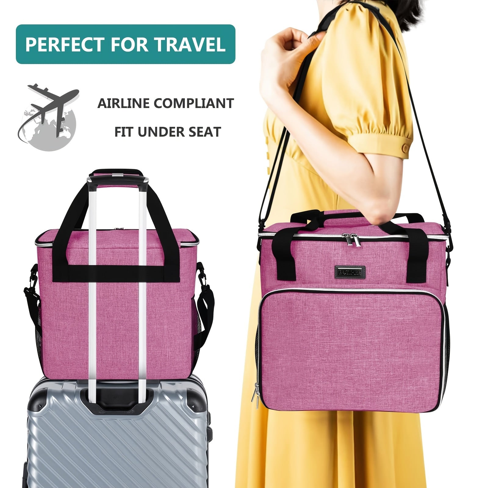 Pet Travel Bag with Bowls and Food Baskets