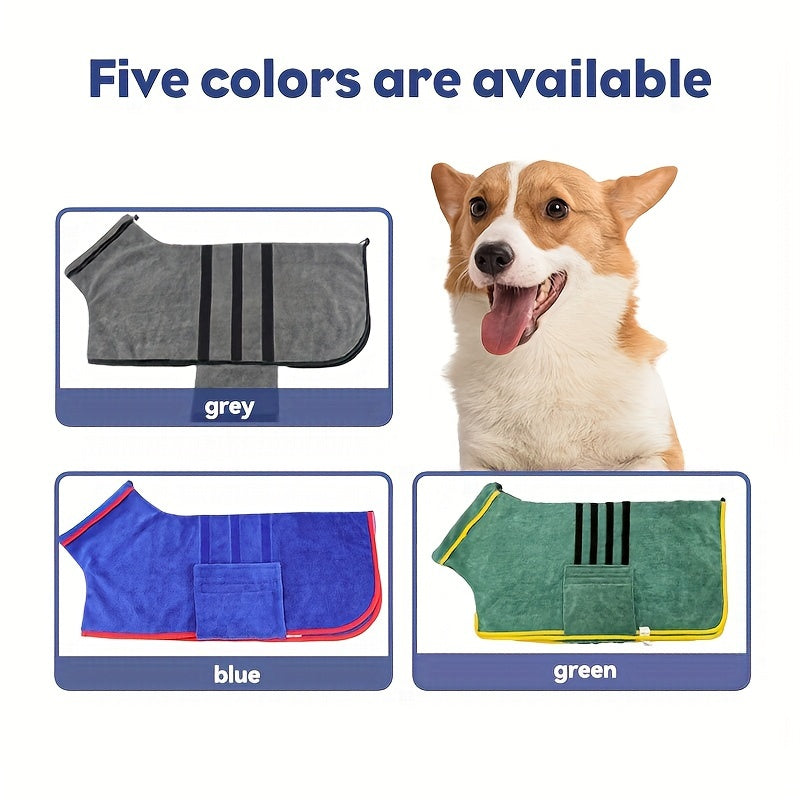 Super Absorbent Dog Bathrobe Towel - Quick-Drying for All Breeds