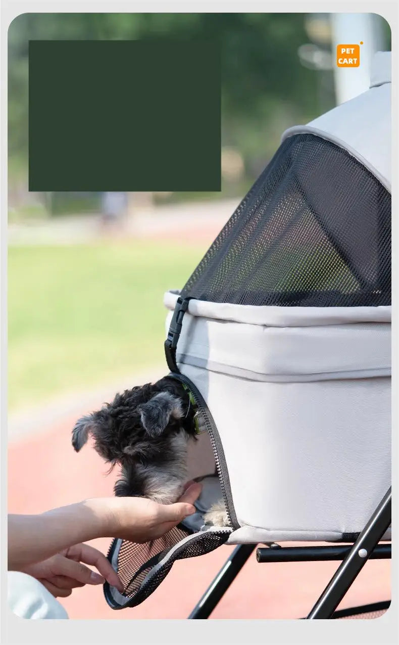 4-Wheel Pet Stroller - Foldable