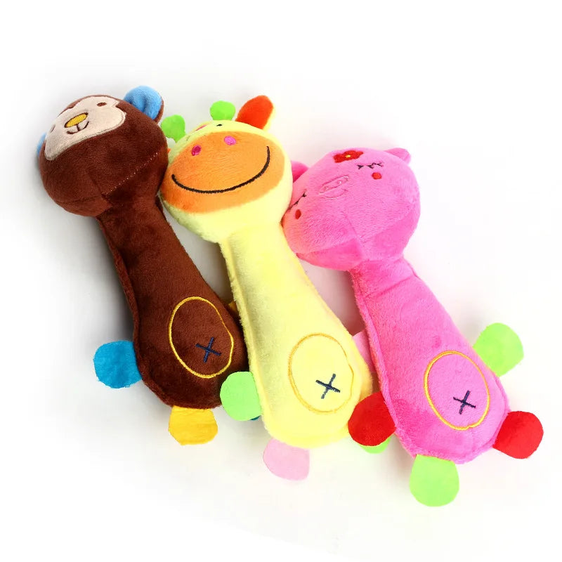 Plush Toy Animal Shape with Squeaky for Small Dogs