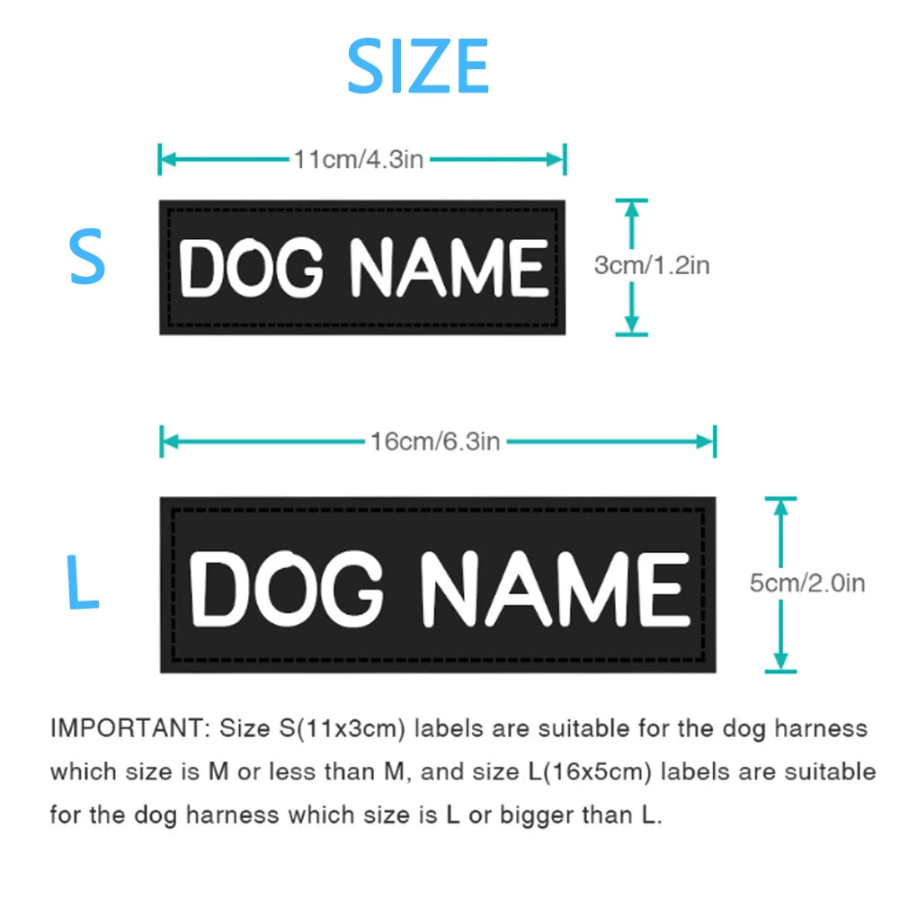 Adjustable Nylon Dog Harness with Custom ID