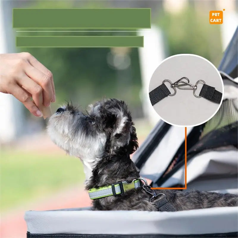 2024 Large Capacity Foldable Soft Dog Carrier Stroller Portable 4-Wheel Walk Cart for Outdoor Travel with Pets & Cats