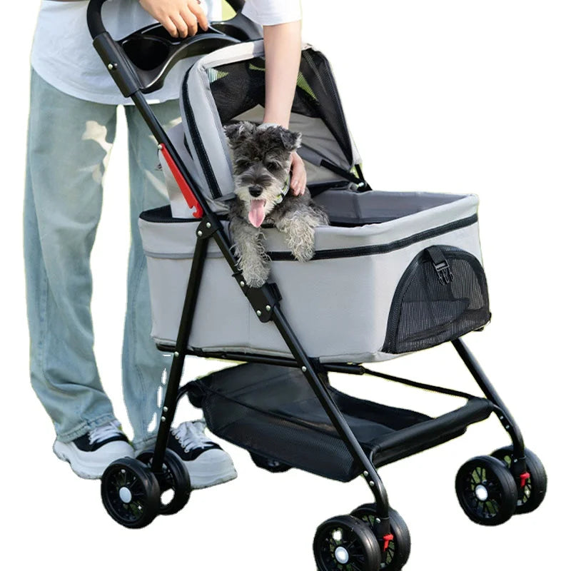4-Wheel Pet Stroller - Foldable