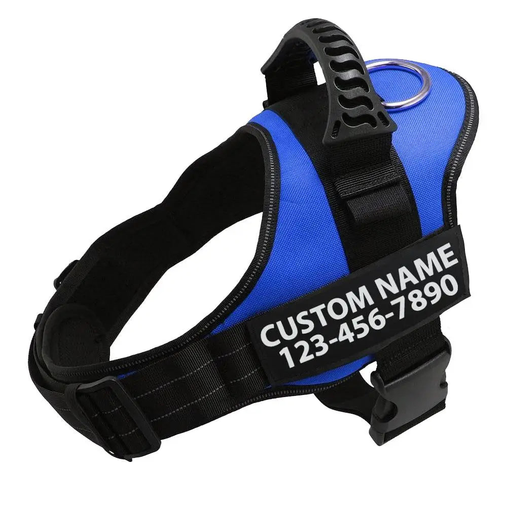 Adjustable Nylon Dog Harness with Custom ID