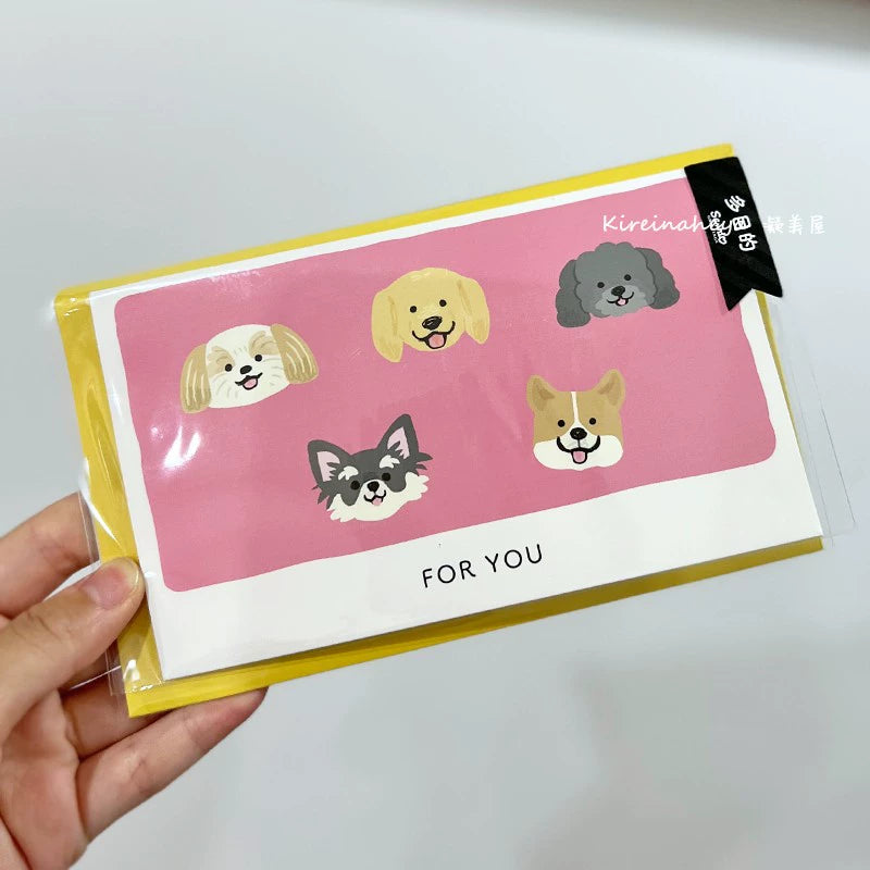 3D Dog & Cat Greeting Card - Creative Design