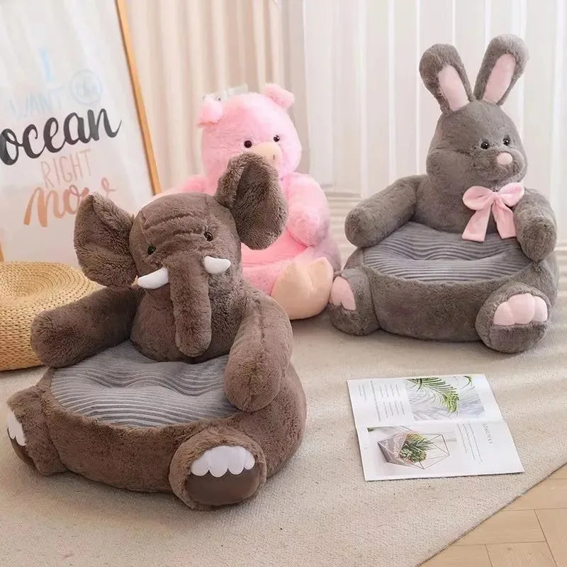 Adorable Animal-Shaped Plush Pet Bed - Elephant, Pig, Bear, Rabbit & More