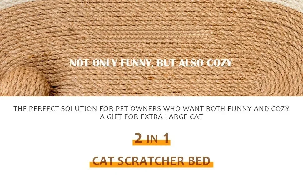 Cat Recliner Scratching Board - Portable Sisal Entertainment Sofa & Climbing Frame