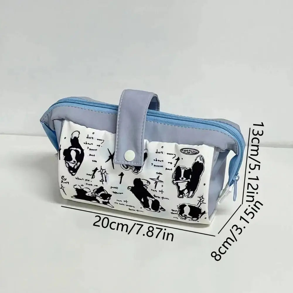 Cartoon Dog Pencil Case - Large Capacity