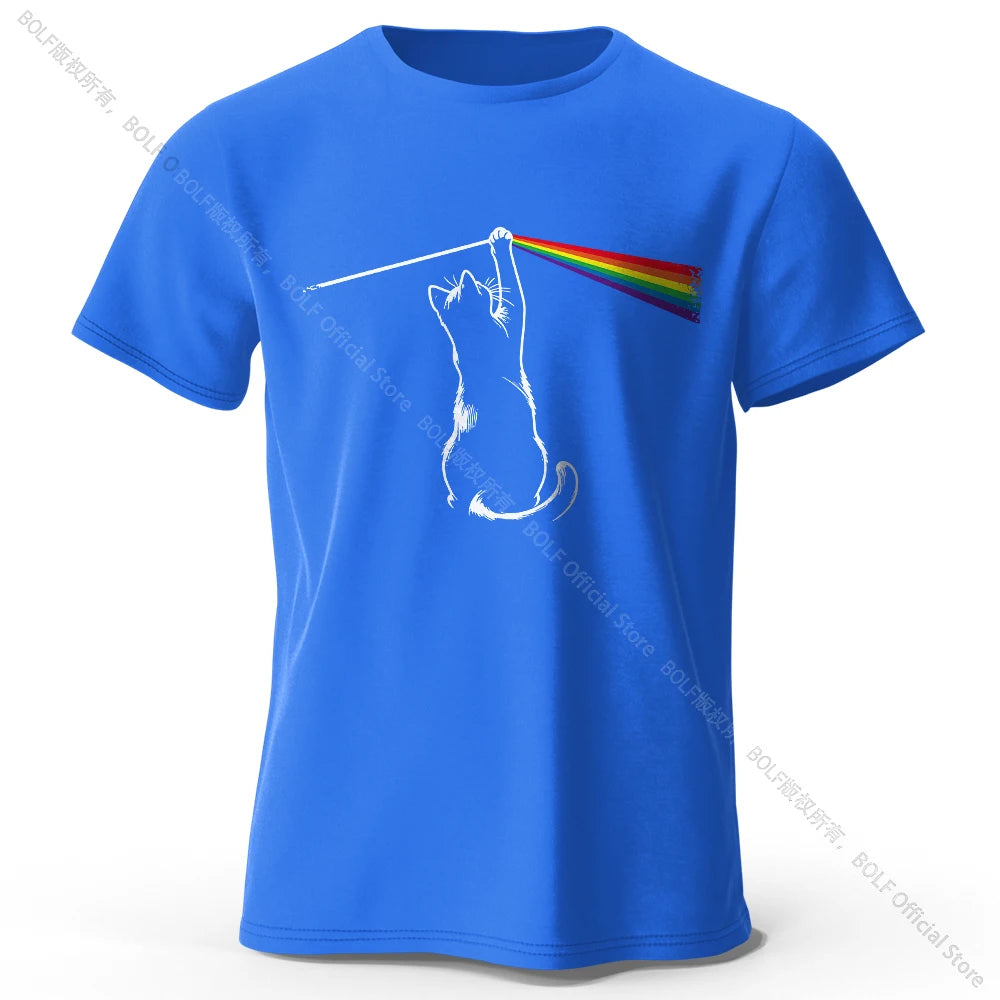 Cat Portrait Print Cotton T-Shirt - Unisex