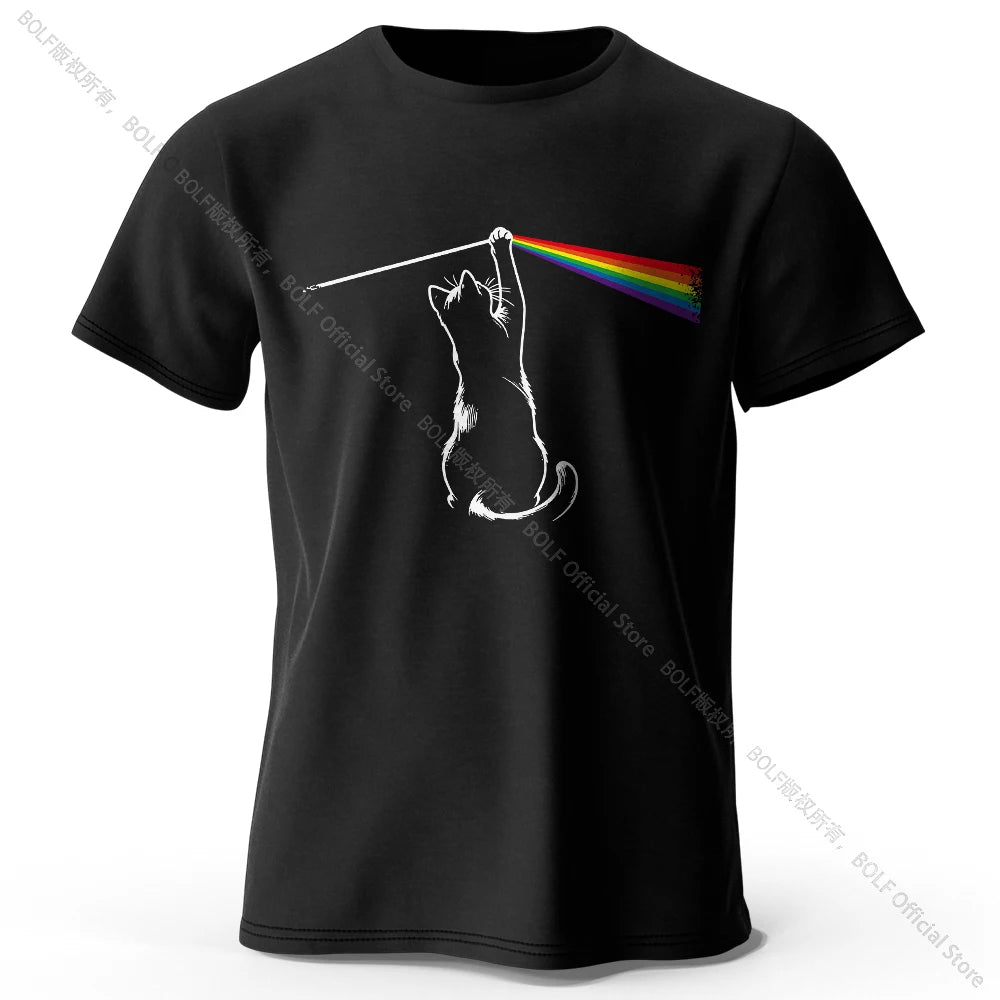 Cat Portrait Print Cotton T-Shirt - Unisex