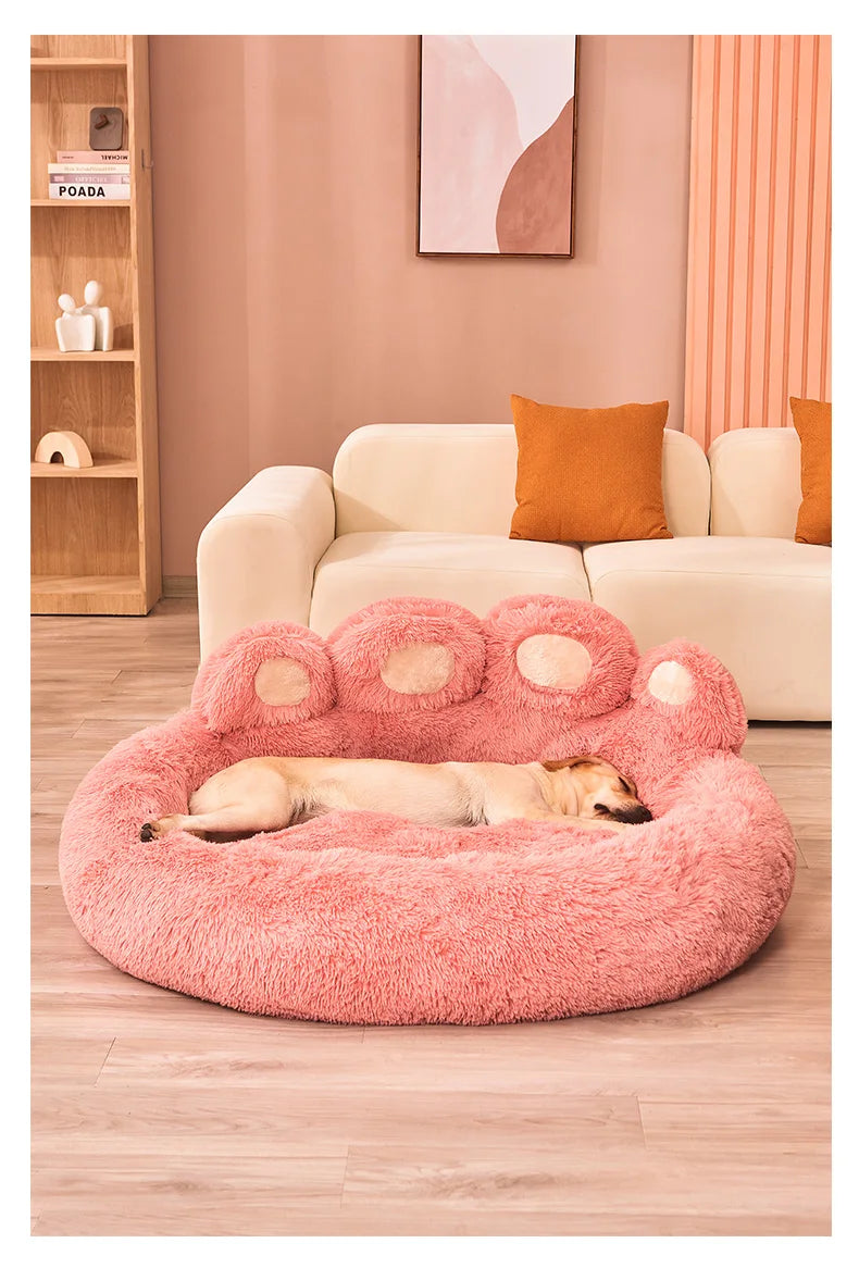 Fluffy Dog Bed Large Basket