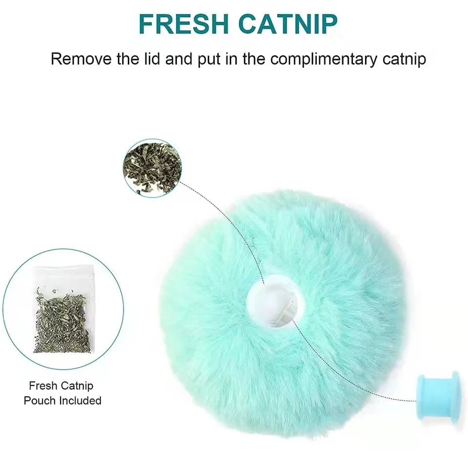 Smart Interactive Cat Ball - Touch Activated Squeaky Catnip Toy