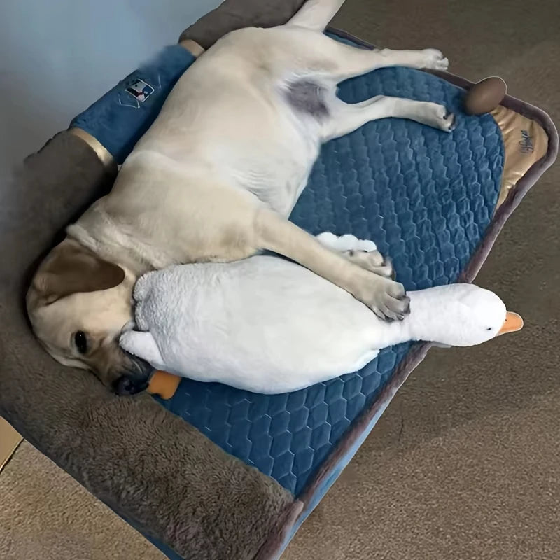 Large Plush White Duck Dog Toy