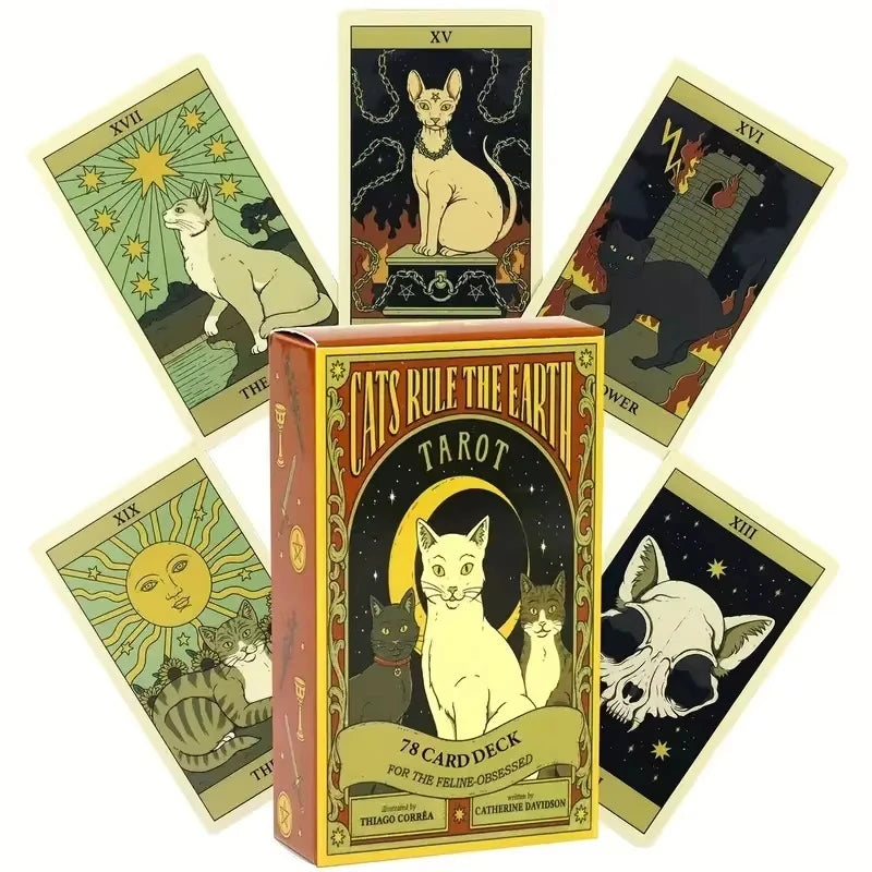Cats Rule The Earth Tarot Cards - Mystical Fortune Telling Deck for Cat Enthusiasts