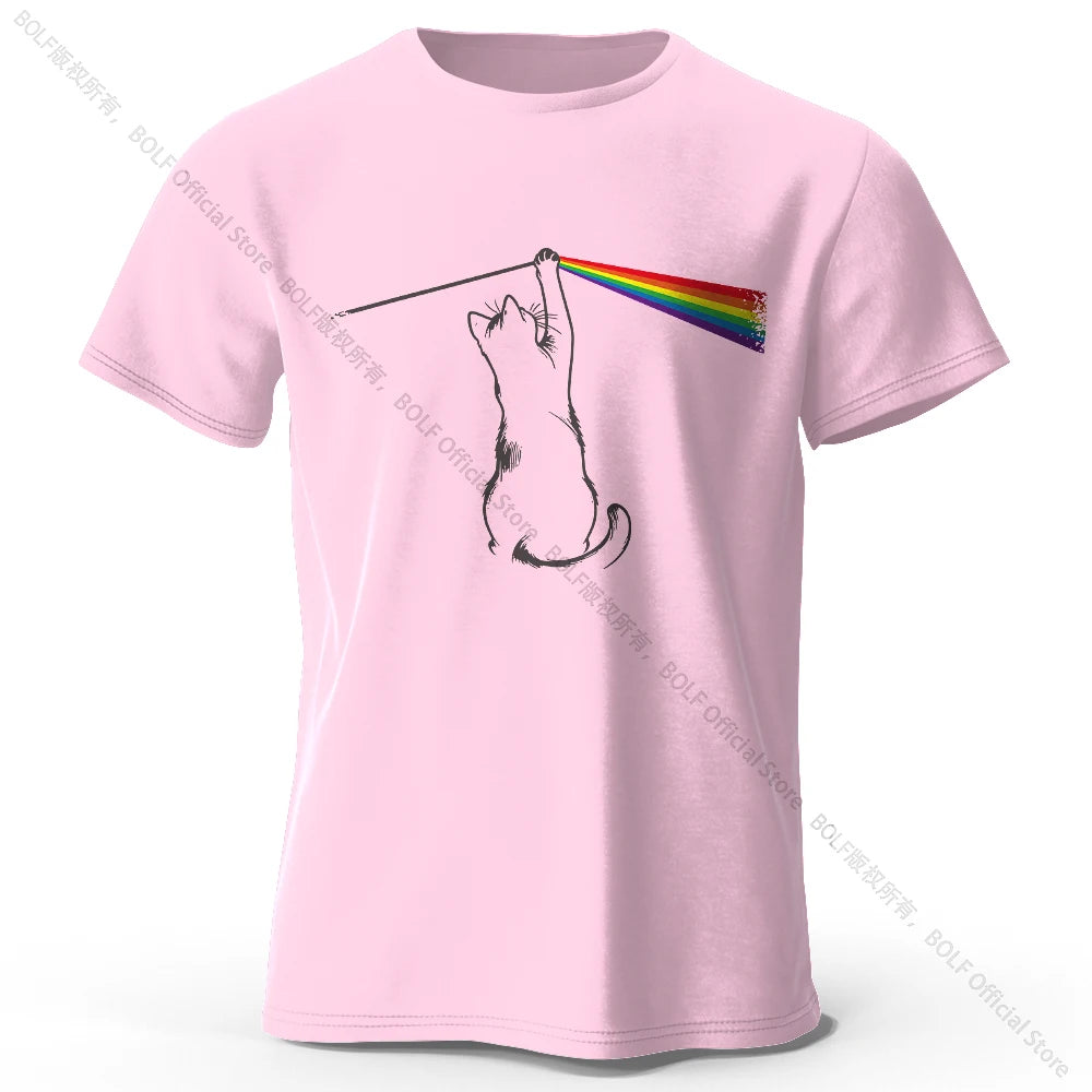 Cat Portrait Print Cotton T-Shirt - Unisex