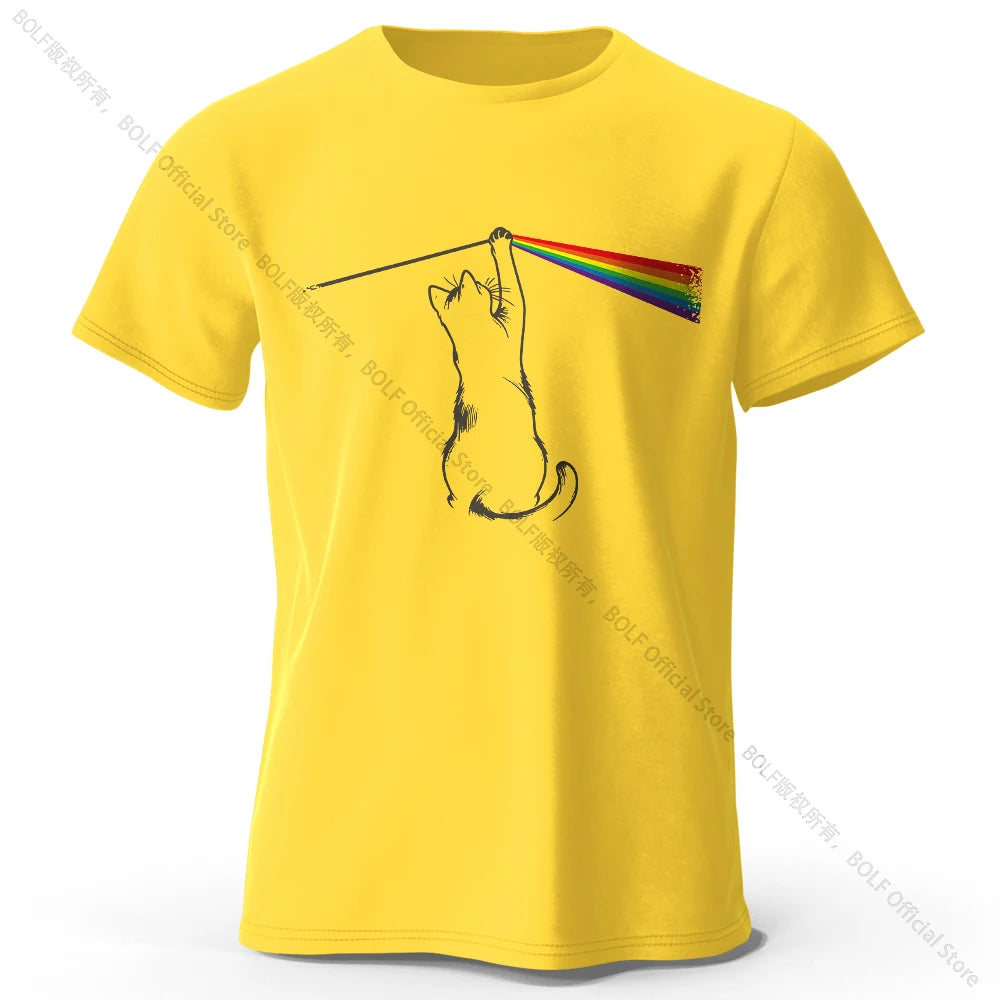 Cat Portrait Print Cotton T-Shirt - Unisex