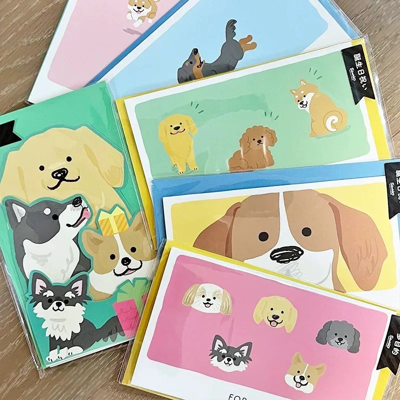 3D Dog & Cat Greeting Card - Creative Design
