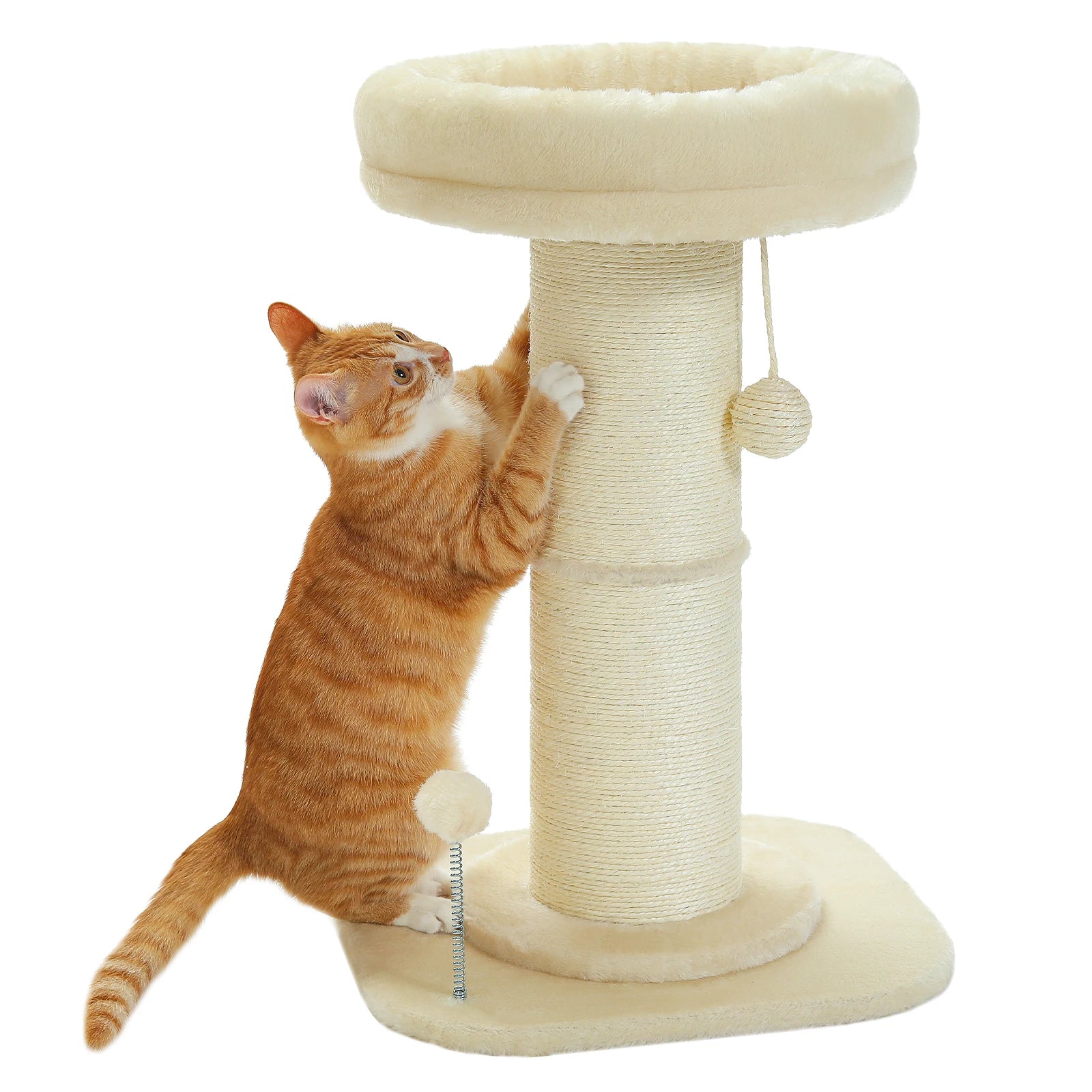 Pink Flower Cat Tree with Sisal Scratching Post & Perch