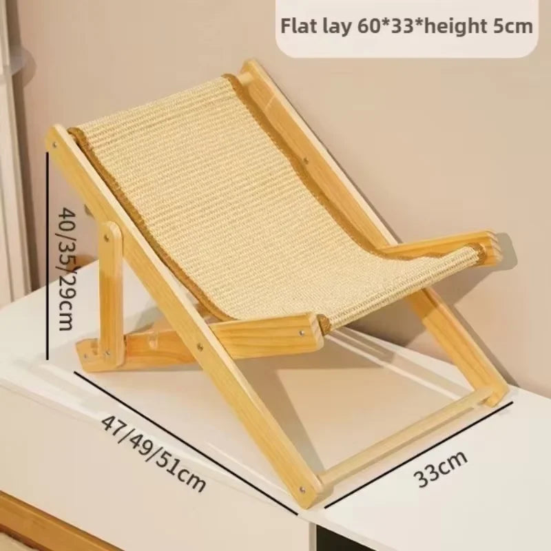 Cat Recliner Scratching Board - Portable Sisal Entertainment Sofa & Climbing Frame