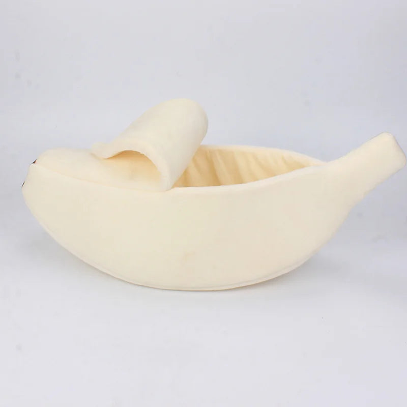 Banana-Shaped Cat Bed - Funny & Cozy Pet House