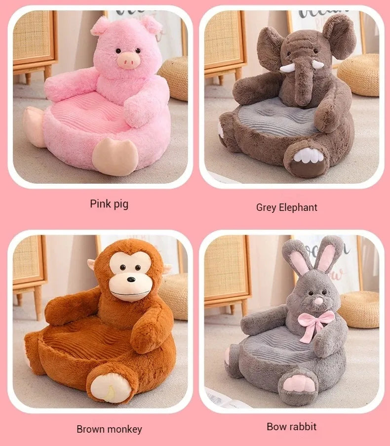 Adorable Animal-Shaped Plush Pet Bed - Elephant, Pig, Bear, Rabbit & More