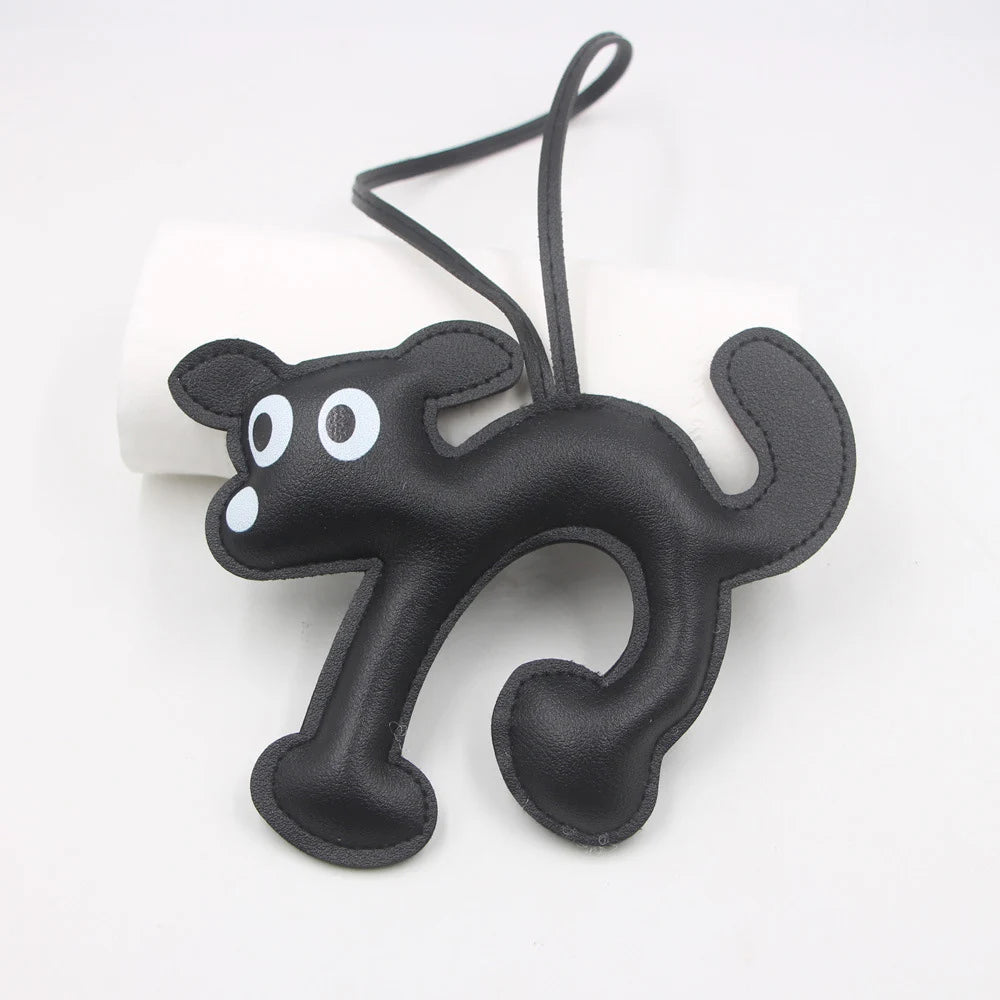 Cute Leather Pet Keychain
