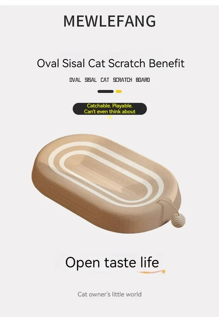 Cat Recliner Scratching Board - Portable Sisal Entertainment Sofa & Climbing Frame