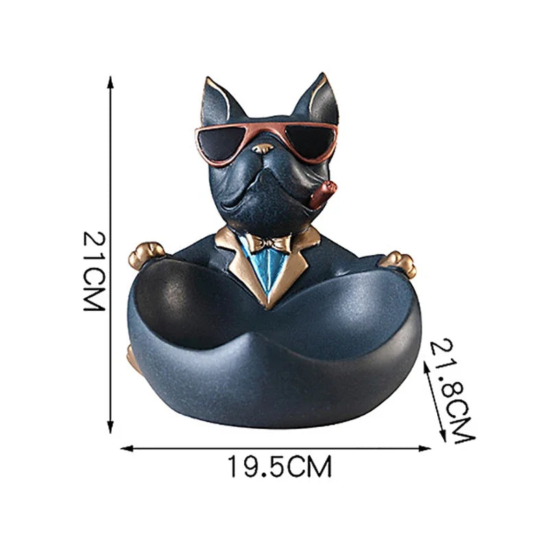 Dog Figurine Storage Box - Resin Art Sculpture