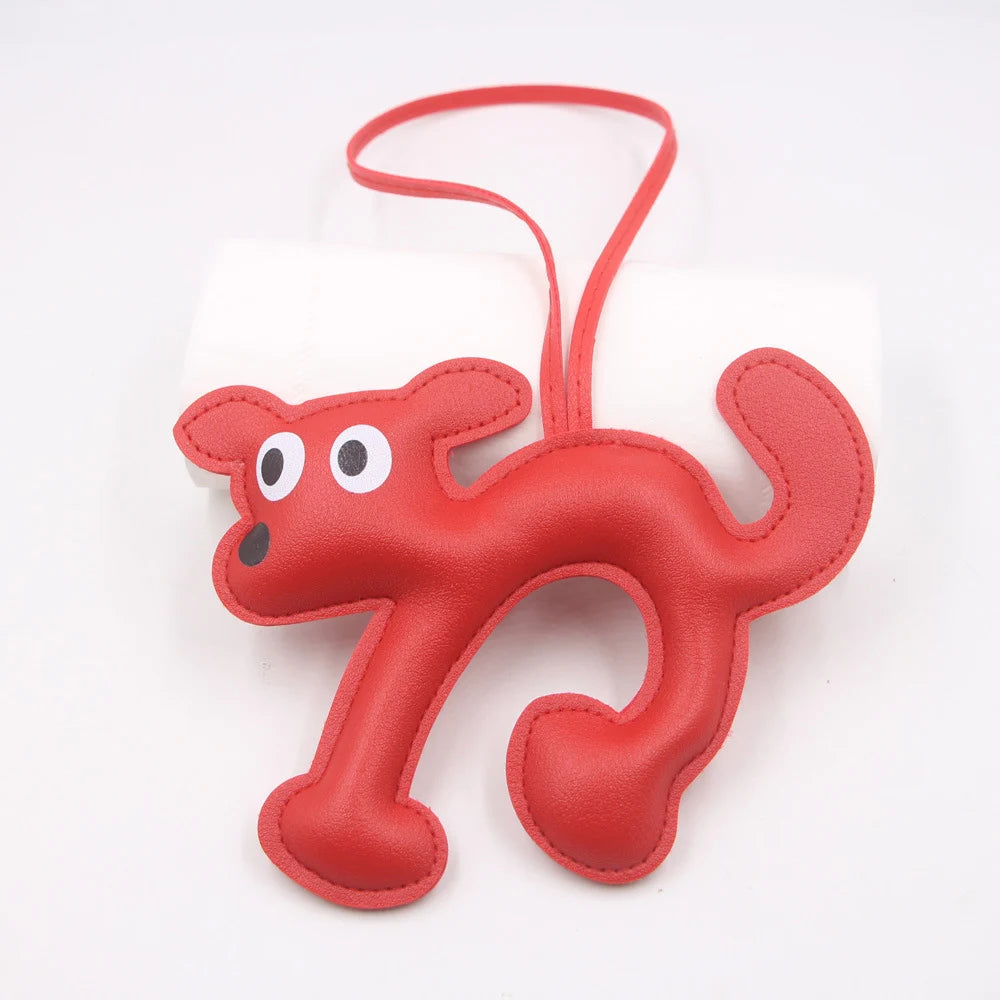 Cute Leather Pet Keychain