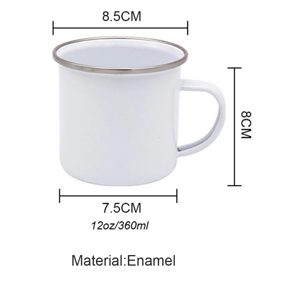 Dog Print Enamel Mug - Funny Bulldog Design