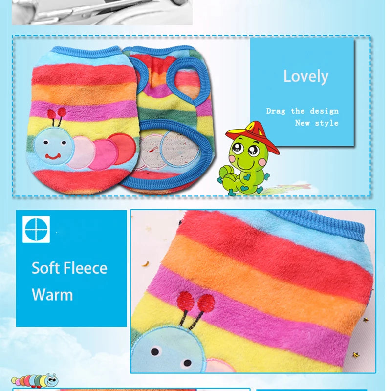 Soft Fleece Dog Coat - Warm Winter Jacket for Small & Medium Dogs