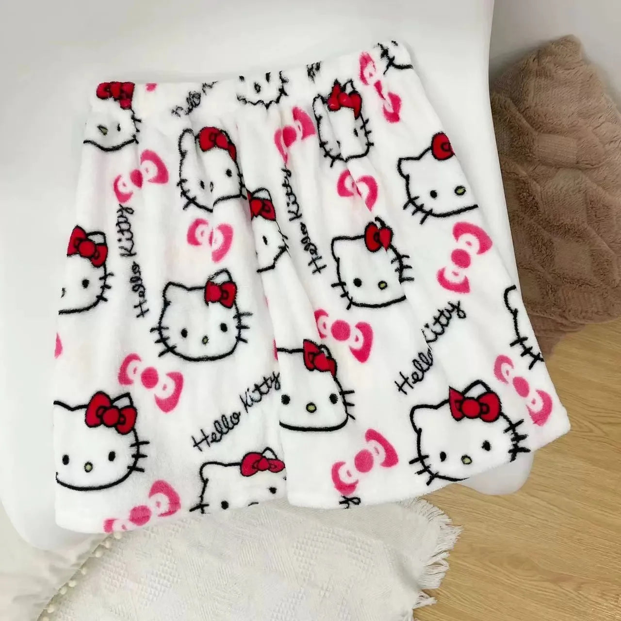Hello CATS Pajama Pants - Soft Fleece Kawaii Sleepwear for Women