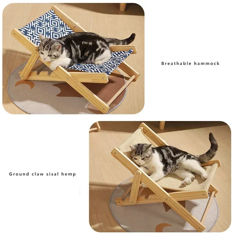Cat Recliner Scratching Board - Portable Sisal Entertainment Sofa & Climbing Frame