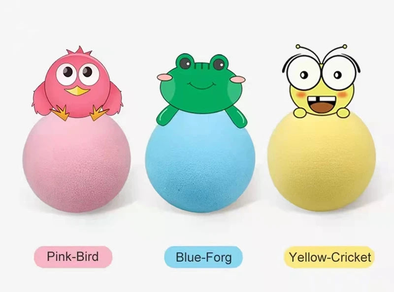 Smart Interactive Cat Ball - Touch Activated Squeaky Catnip Toy