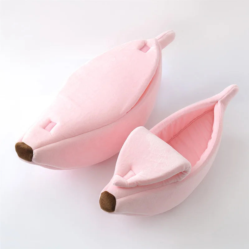 Banana-Shaped Cat Bed - Funny & Cozy Pet House