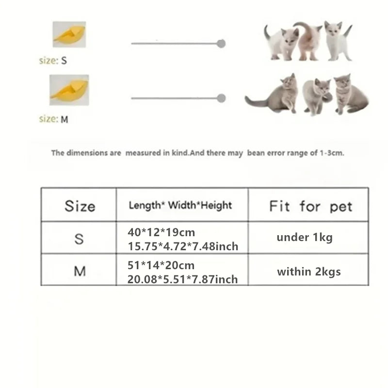 Banana-Shaped Cat Bed - Funny & Cozy Pet House