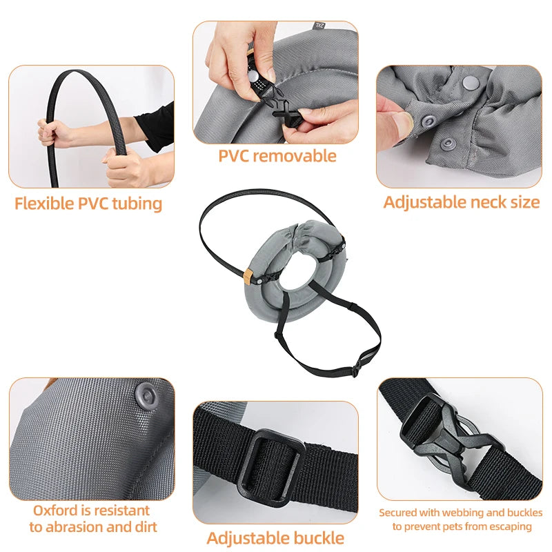 Blind Dog Safety Collar - Anti-Collision Protection Harness with Reflective Strips