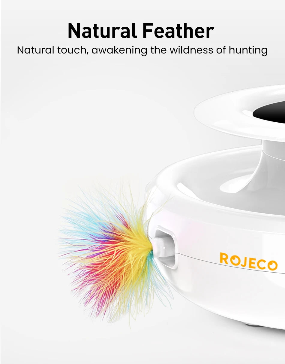 2-in-1 Smart Cat Toy Set - Automatic Feather & Ball with 5 Modes