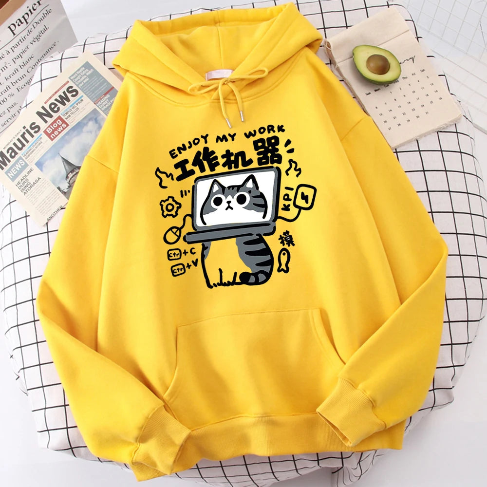 Cartoon Cat Abstract Art Sweatshirt