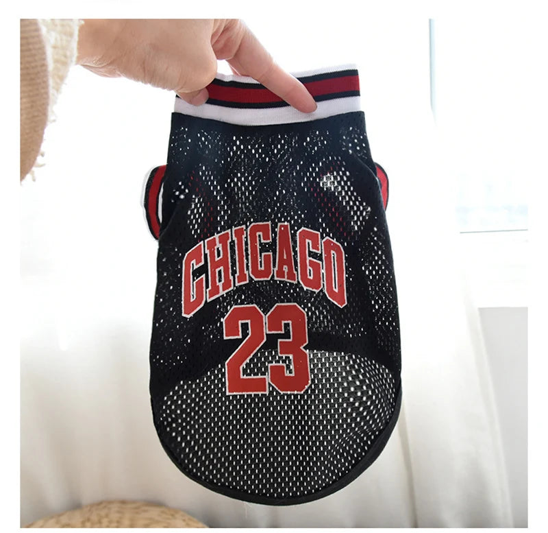 Mesh Breathable Dog Basketball Jersey - Summer Cooling Vest