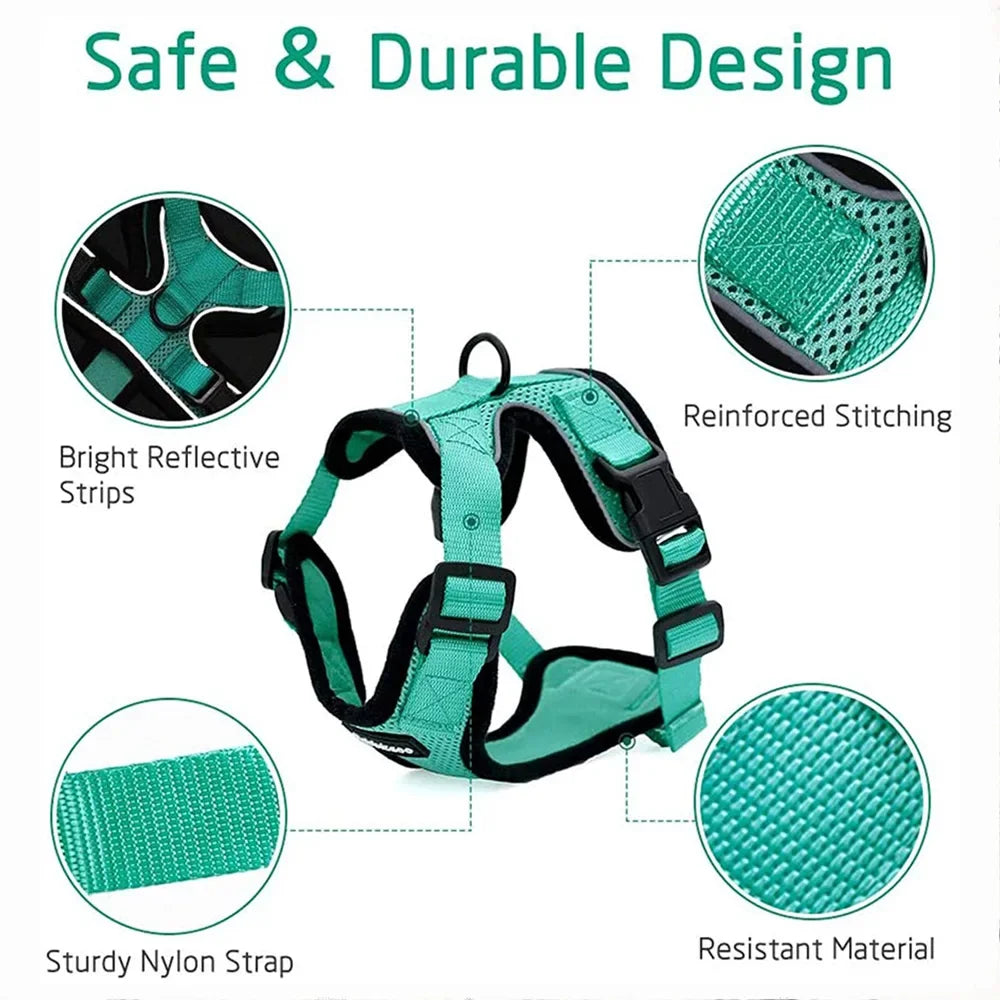 Escape-Proof Cat Harness & Leash Set - Breathable Vest with Reflective Strips