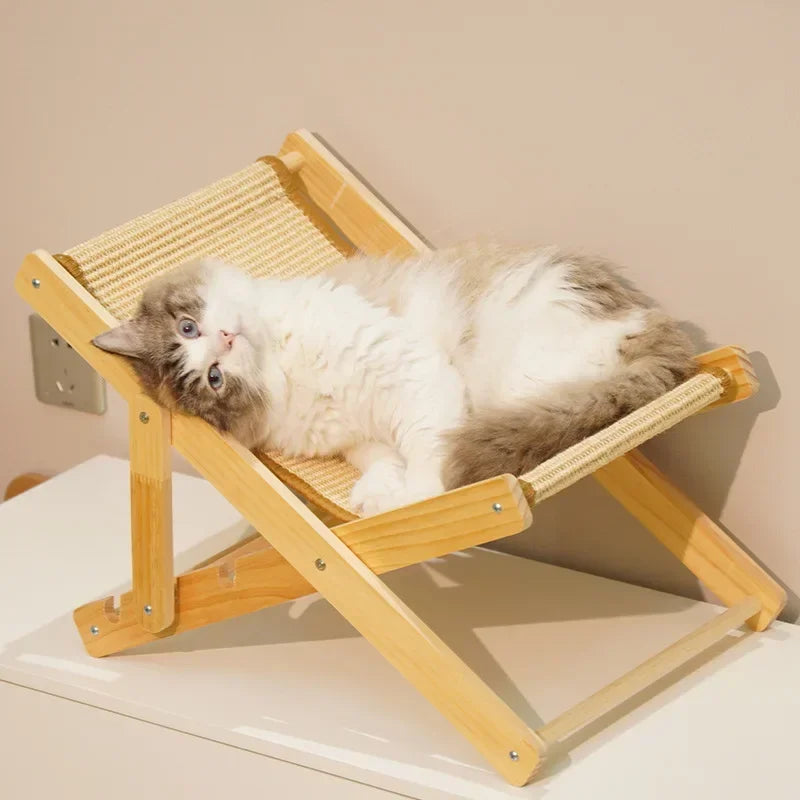 Cat Recliner Scratching Board - Portable Sisal Entertainment Sofa & Climbing Frame