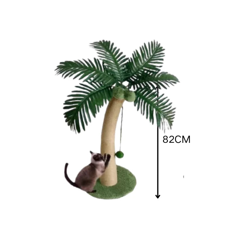 Coconut Tree Cat Scratching Post - Natural Sisal