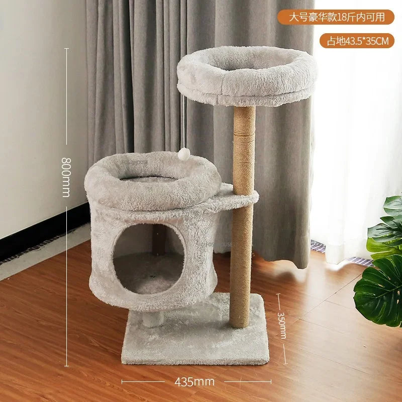 Three-Layer Cat Tree House - Multi-Level Scratching Post & Activity Center